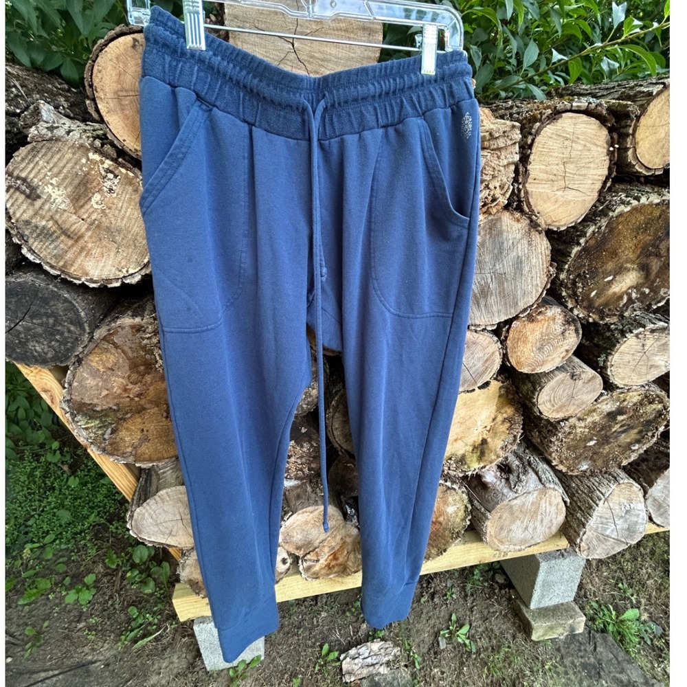FP Movement Free People Navy Blue Joggers Drawstring Sweatpants Athleisure Cute
